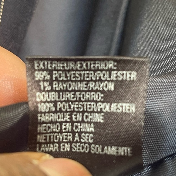 Stresa three piece ladies pants suit dark blue & white pin strip size 10 - Picture 7 of 14